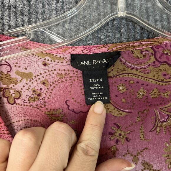 Vintage Lane Bryant Womens Fairy Whimsical Boho Romantic Blouse Size 22/24 Sheer - Picture 7 of 10